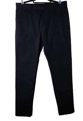 #ad Nordstrom Santorelli Luigi ITALY Mens 34 Black Dress Pants Chino $295 NWT $39.99