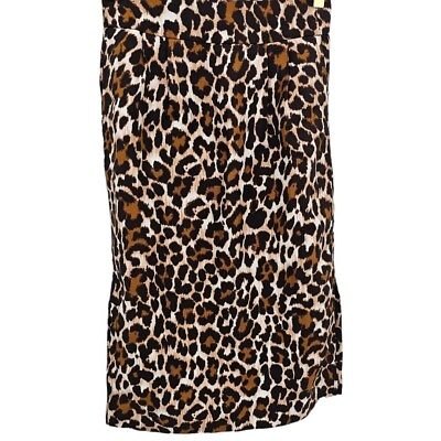 #ad #ad J. Crew Womens 2 Linen Blend Midi Leopard Print Pencil Skirt NWT $35.00