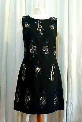 #ad STAR BY JULIEN MACDONALD Size 10 LBD Embellished Jewels Black Party Dress GBP 16.99