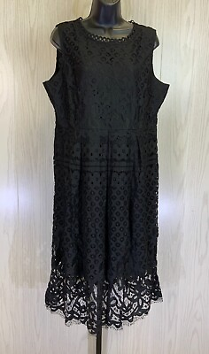 #ad Veiisar Sleeveless Lace Cocktail Dress Women#x27;s Size XXL Black NEW MSRP $55.99 $19.96