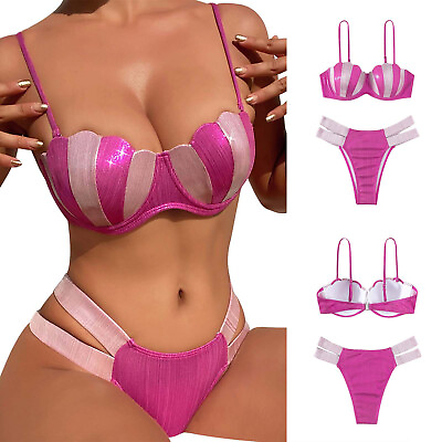 #ad Women Swimsuits Bikini Plus Size Breathable Beachwear $14.79