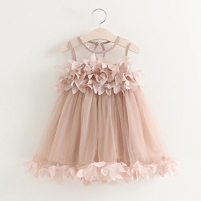 Toddler Infant Kids Baby Girls Summer Dress Princess Party Wedding Gauze Dresses $13.99