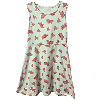 #ad Watermelon Summer Dress Girls LG 10 12 $10.00