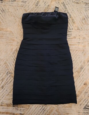 #ad NWT The Limited Black Pleated Strapless Mini Cocktail Dress Size 0 New $26.95
