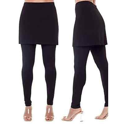 #ad #ad Women#x27;s Skirted Leggings Size S High Rise Black NWT Compli K $119.00