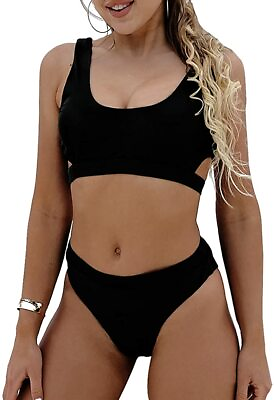Blooming Jelly High Waisted Bikini Sets Crop Top Cut Out S 6 8 BNWT GBP 12.00
