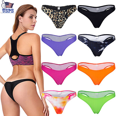 #ad Womens Sexy Bikini Triangle Thong Bottom Swimwear Beach Bathing Pants Swimsuit $9.99