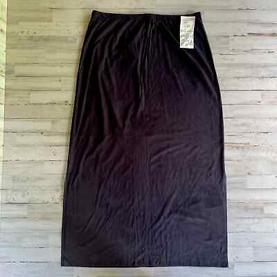 #ad JJILL Black Long Straight Skirt TALL Microsuede SZ XLT C101553 $52.00