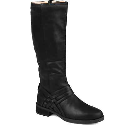 #ad Journee Collection Women Knee High Riding Boots Meg Size US 6.5M Wide Calf Black $12.25