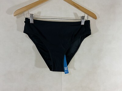 CUPSHE Black Bikini Bottom Comfort Fit Size Medium Swimwear Summer Beach Cruise $18.94