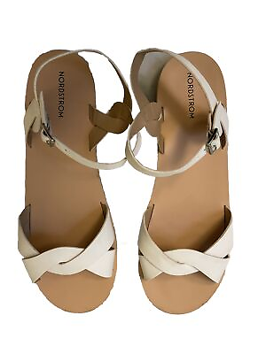 #ad #ad Nordstrom Size 5 Girls White Sandals EUC Easter Spring Summer $7.00