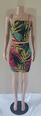 #ad Womens 2 Piece Skirt Set Floral XL $20.79