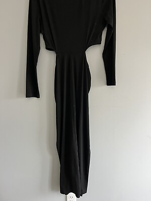 #ad Long Sleeve Black Maxi dress With Cutouts $25.00