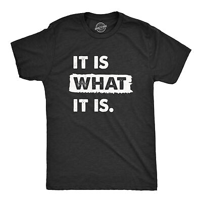 #ad Mens It Is What It Is T Shirt Funny Sarcastic Accepting Coping Saying Tee For $13.10