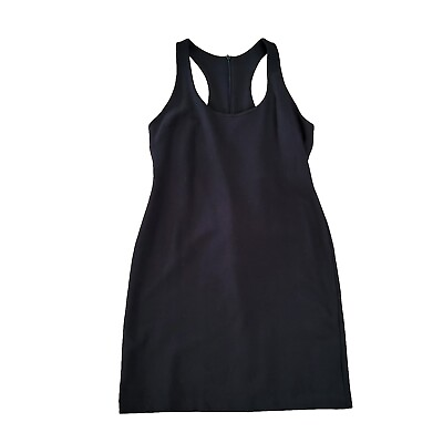 #ad Boston Proper Womens Black Bodycon Dress Scoop Neck Racer Back Slim Size 4 $28.75