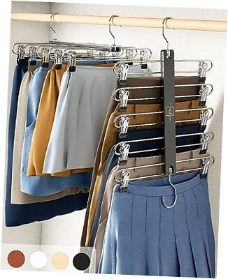 #ad Skirt Hangers Space Saving European Beechwood Shorts Hangers amp; 2 Pack Black $46.38