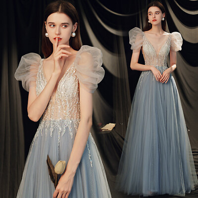 #ad Women#x27;s 2024 Banquet Evening Dress Elegant Long Slim Host Wedding Party Dresses $129.47