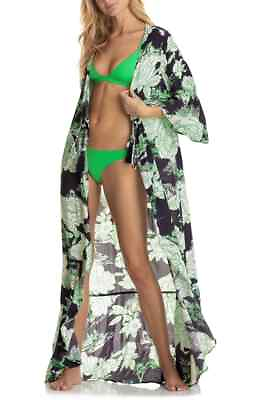 #ad Gorgeous Maaji The Greatest Wrap Swimsuit Cover Up Kimono S Floral Tropical $95.00