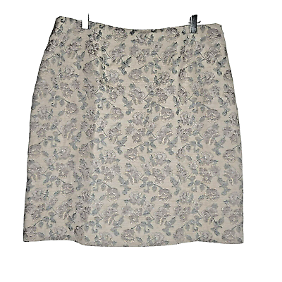 #ad Kate Hill Woman Pencil Skirt Plus Size 18W Linen Blend Floral Textured $34.88