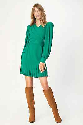 #ad One33 Social by Badgley The Fiona Emerald Green Cocktail Dress Long Sleeve sz 2 $99.00