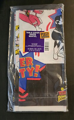NEW 1995 Power Ranger Paper Table Cover Hallmark Party Express Birthday Party $3.95