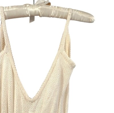 #ad #ad Crochet Beach Cover Up Dress Boho Summer Ivory $17.00