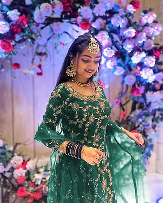 DESIGNER TOP LEHENGA CHOLI INDIAN BOLLYWOOD WEDDING PARTY PAKISTANI READYMADE $51.98