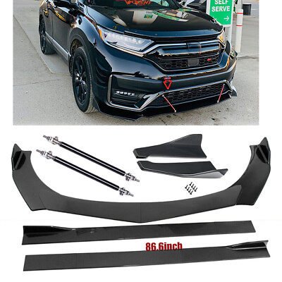 Carbon Fiber Side Skirt For Honda CR V Front amp;Rear Bumper Lip Splitter Spoiler $109.99