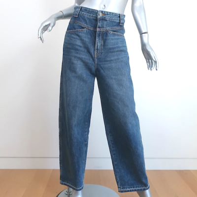 Khaite Preen Wide Leg Jeans Dark Denim Size 26 $249.00