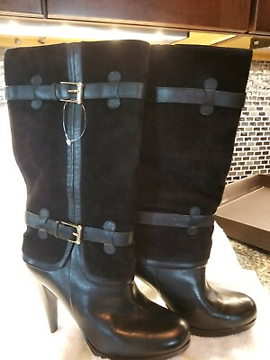 Cole Haan Womens Boots. SIZE 10 BLACK LEATHER SUEDE. NEW with BOX $425 $265.00