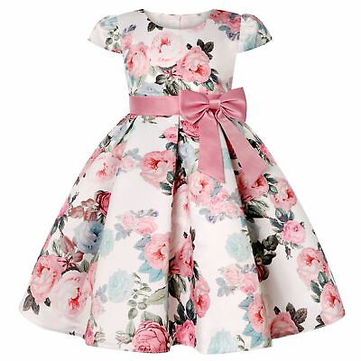 #ad Girls Kids Flower Princess Party Dresses Children Clothing Birthday Party Dress $27.82