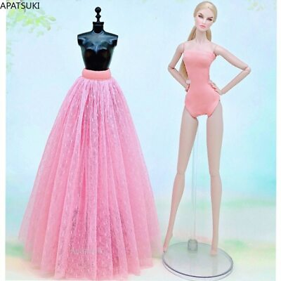 2pcs set Pink Polka Bikini For 11.5quot; 1 6 Doll Clothes Swimwear Skirt Dress Toys $4.34