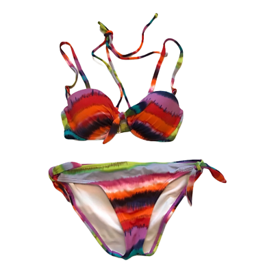 #ad Victoria#x27;s Secret Multi Color Bikini Swimsuit $20.00