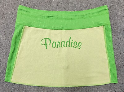 #ad Unbranded Womens Green Mini Skirt Elastic Waist Drawstring Paradise Beach $16.00