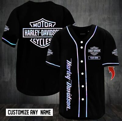#ad Personalized Harley Davidson Baseball Jersey 3D S 5XL Limited Edition CANT MISS $32.90