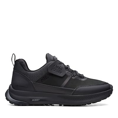Clarks Mens ATL Trail Lace Waterproof Black Leather Sport Sneaker Shoes $62.99