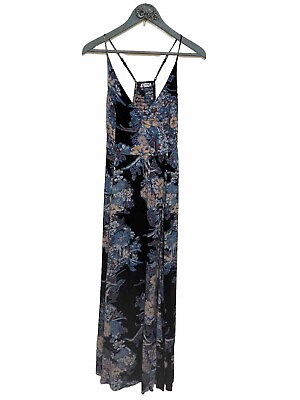 #ad Intimately Free People Medium Through the Vine Black Floral Maxi Dress $26.40
