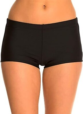 #ad Micosuza Womens Swim Boyshorts Bikini Bottom Boardshorts Mini Short size 10 $5.99