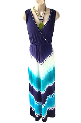 #ad Julipa Tie Dye Long Beach dress size UK 12 Holiday GBP 10.80