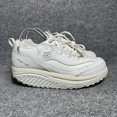 Skechers Shape Ups Womens 8 White Walking Toning Shoes $29.95