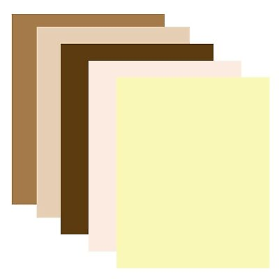 #ad 25Pcs Assorted Brown Colored Card Stock Paper 8.5 X 11 Inch For Diy Boho Arts $17.99