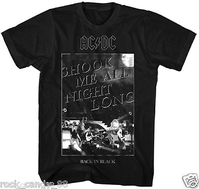 AC DC SHOOK ME ALL NIGHT LONG T shirt Hard Rock Tee Adult 2XL XXL Black New $15.95