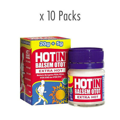 #ad HOTIN Hot In Balsem Otot Extra Hot Muscle amp; Joint Pain Relief 10x25gr $41.71