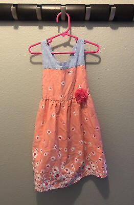#ad #ad Size 6 6x Girls Daisy Spring Floral Sleeveless Dress $7.00