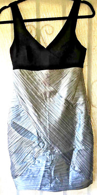 WISH NWT COCKTAIL DRESS BLACK AND SILVER SIZE XS $68.00