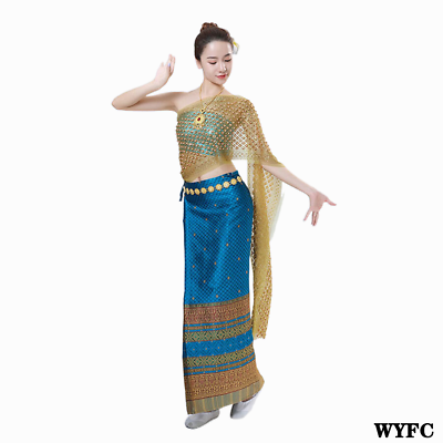 Women Southeast Asian Style Ladies Top Skirt Sets Thai Dress Dai Palace Princess $110.58