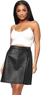 #ad Tagoo Leather Skirts for Women Knee Length Midi Skirts High Waisted Zipper Wrap $7.99