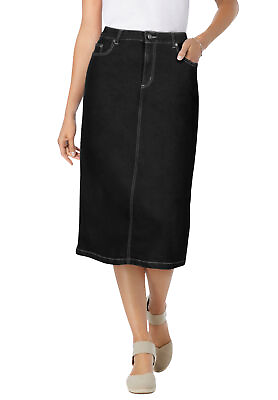 #ad Woman Within Women#x27;s Plus Size Stretch Jean Skirt $39.26