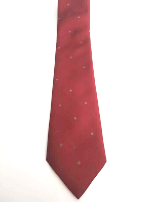 #ad #ad Sears Mens Store Neck Tie Red Blue Silver Geometric 59quot; x 3.25quot; Vintage USA $3.99