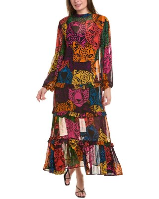 #ad Farm Rio Rainbow Midnight Leopards Maxi Dress Women#x27;s $119.99